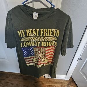 My best friend wears combat boots shirt